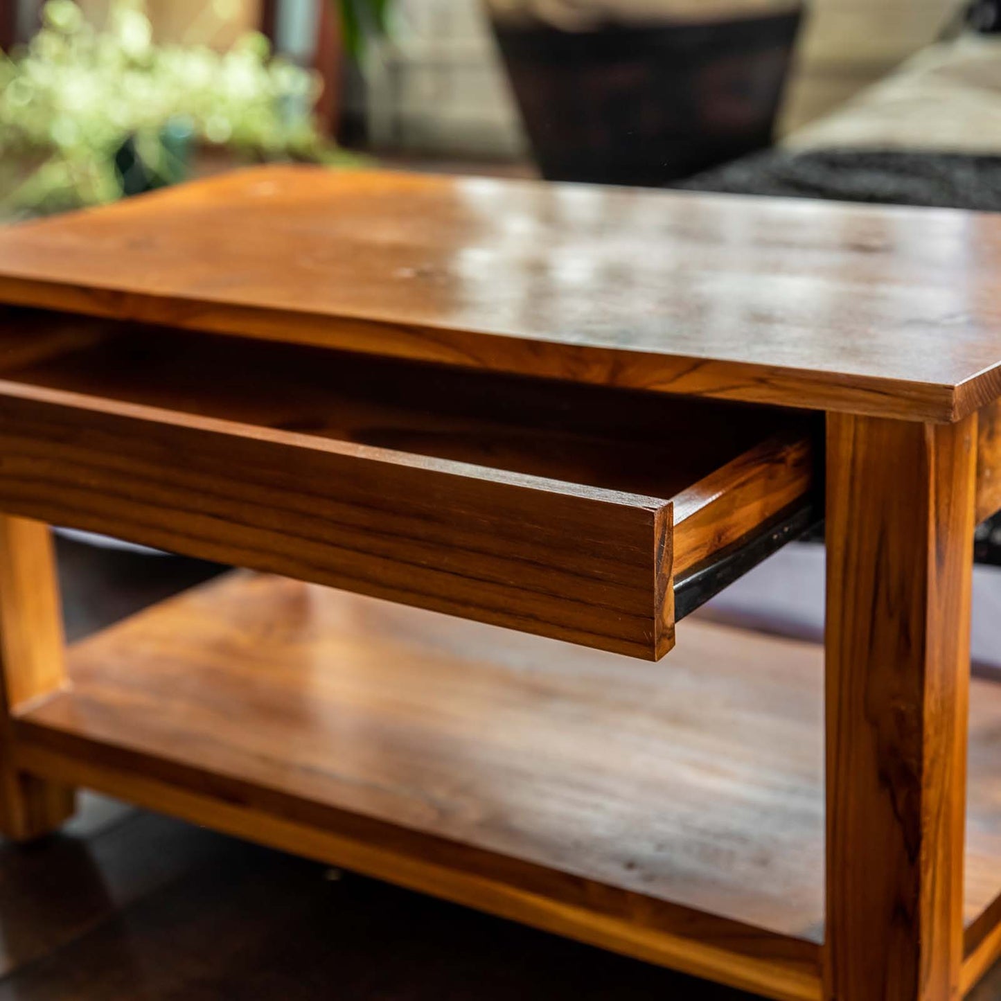 Teak Altar Table with Drawer