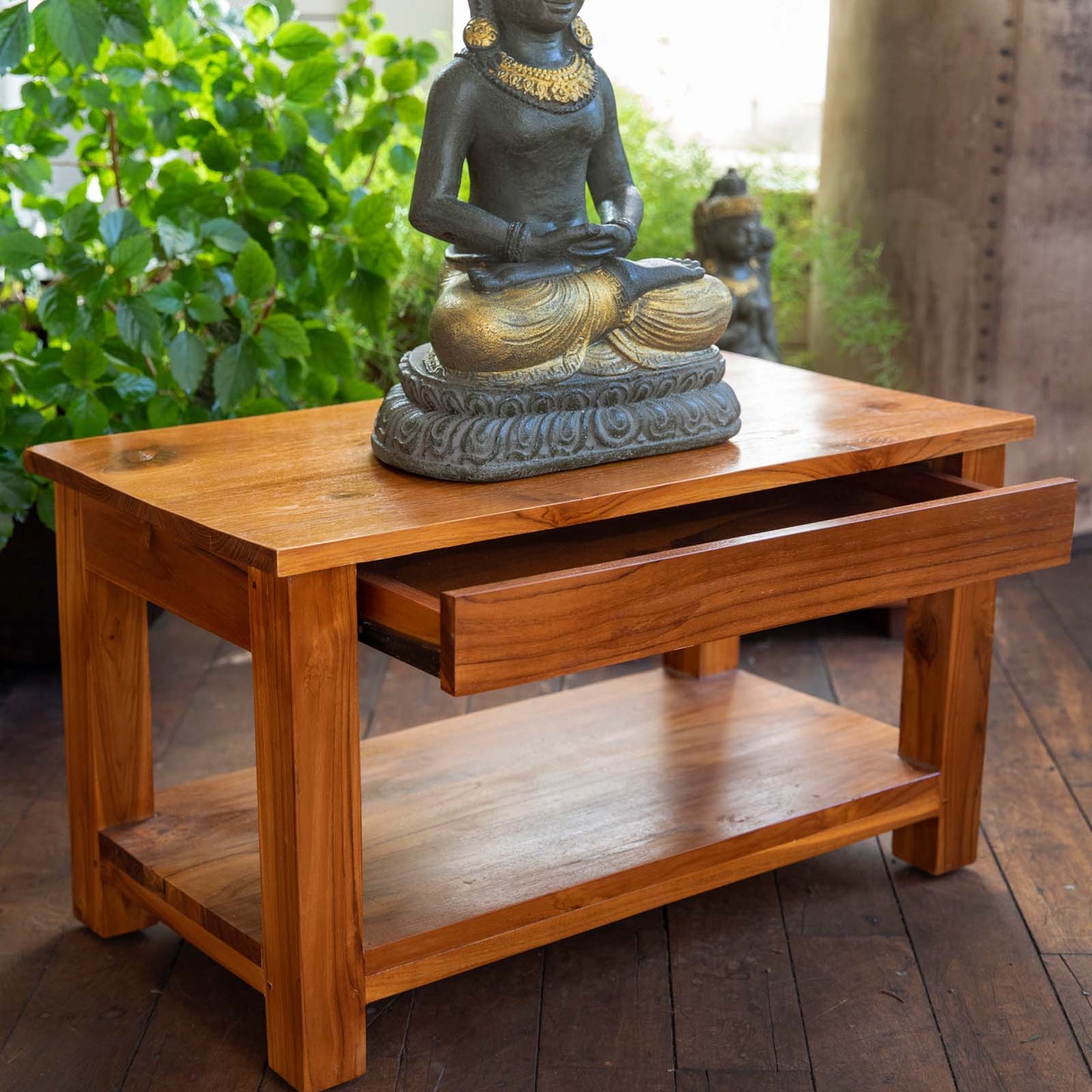 Teak Altar Table with Drawer