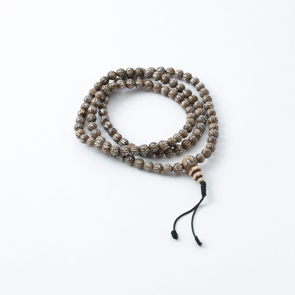 Compassion Mantra and Protection Knot Tassel Mala, 108 Beads