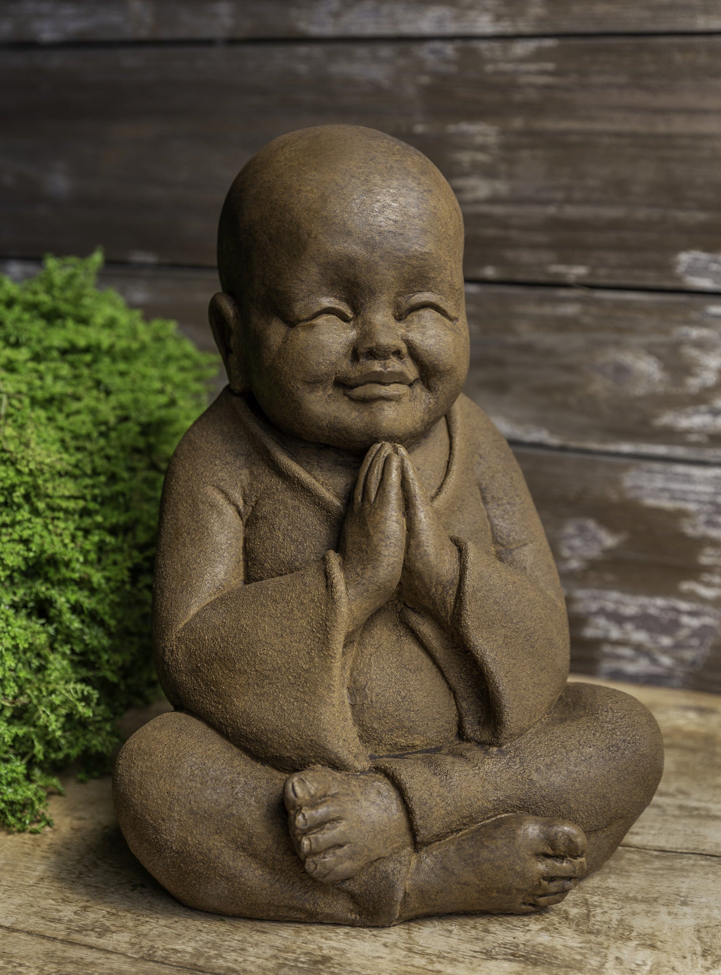 Smiling Monk Garden Statue