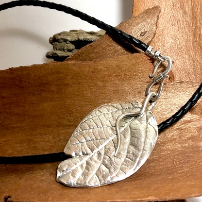 Silver Leaf Pendant Necklace
