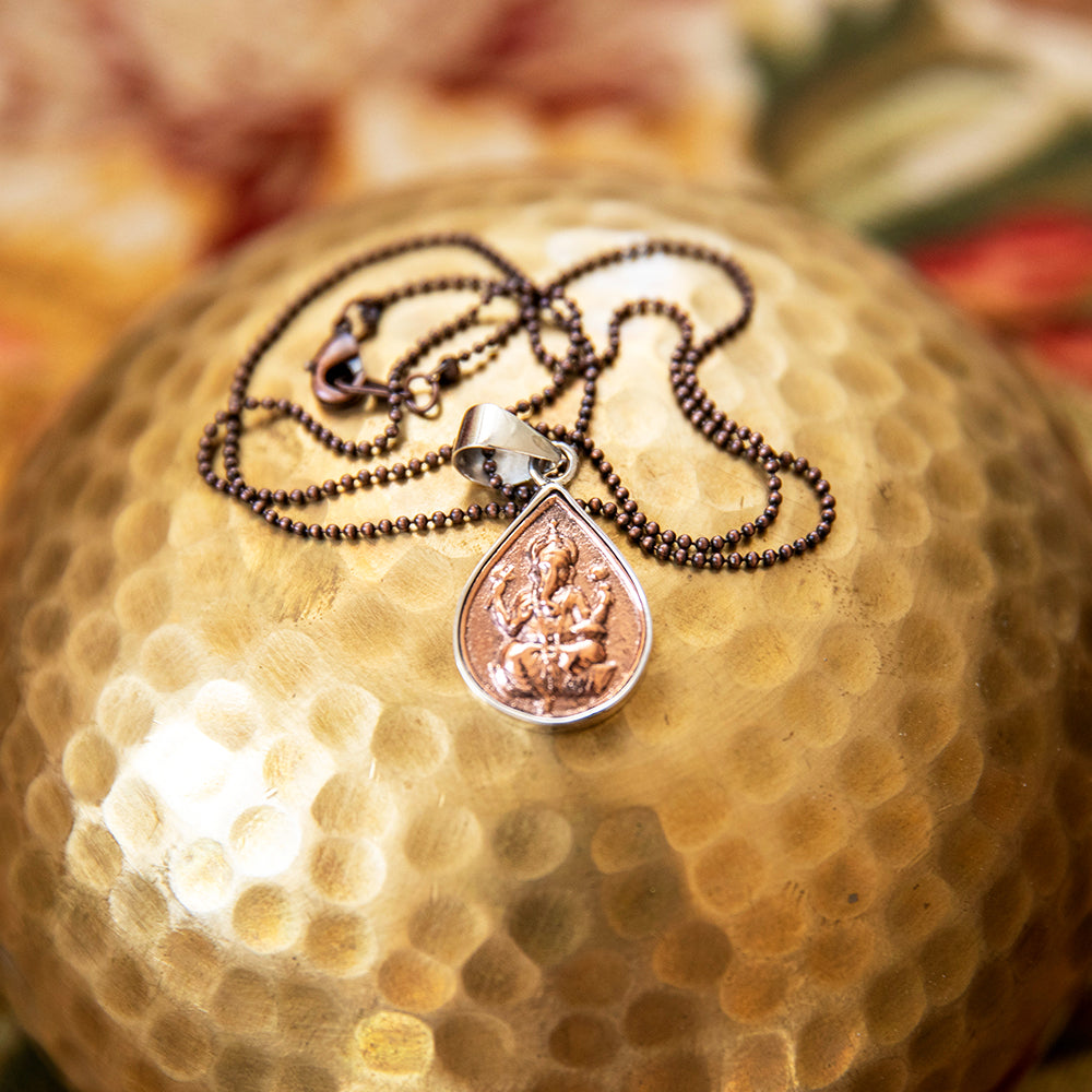 Copper Ganesh Pendant Necklace