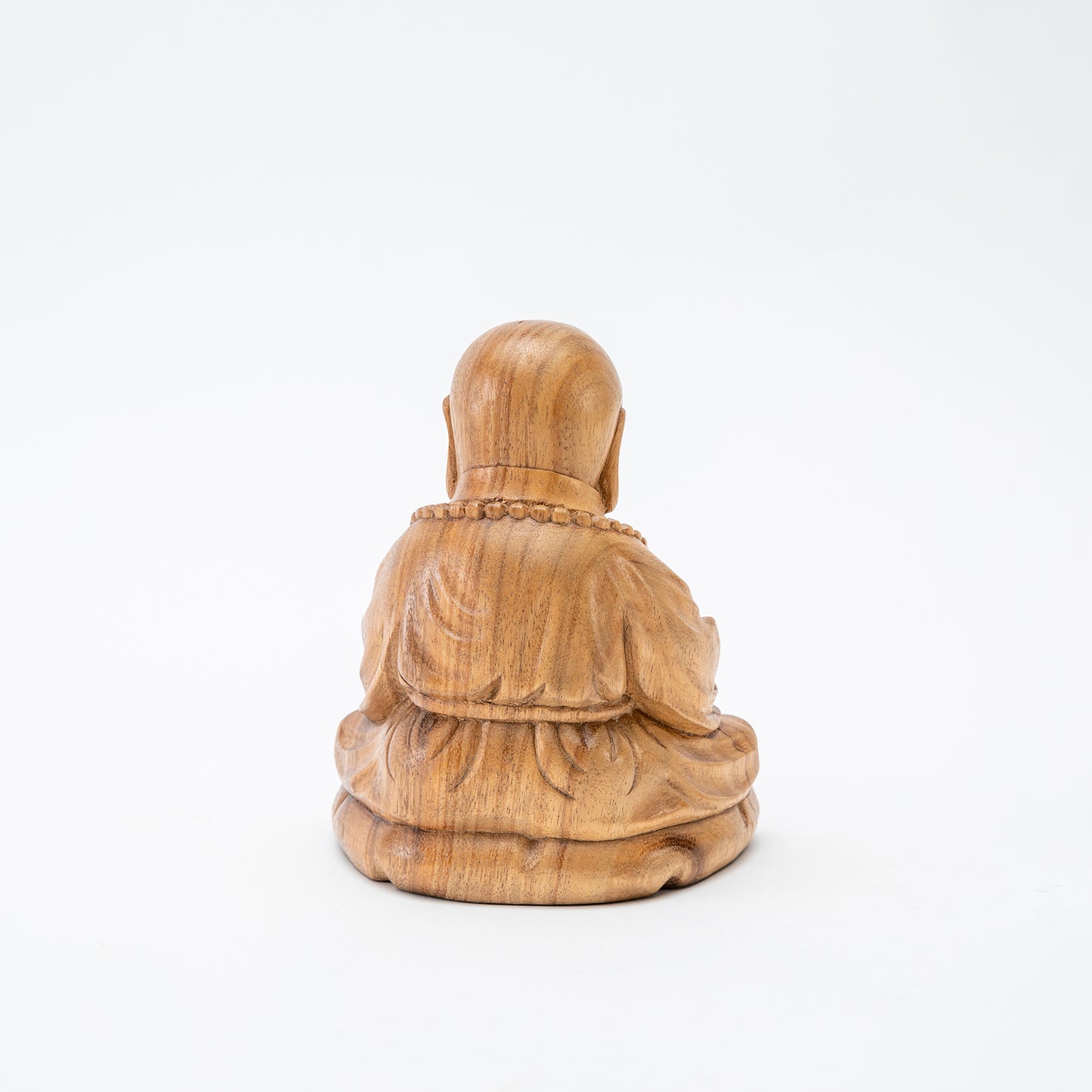 Wooden Gassho Monk Statue