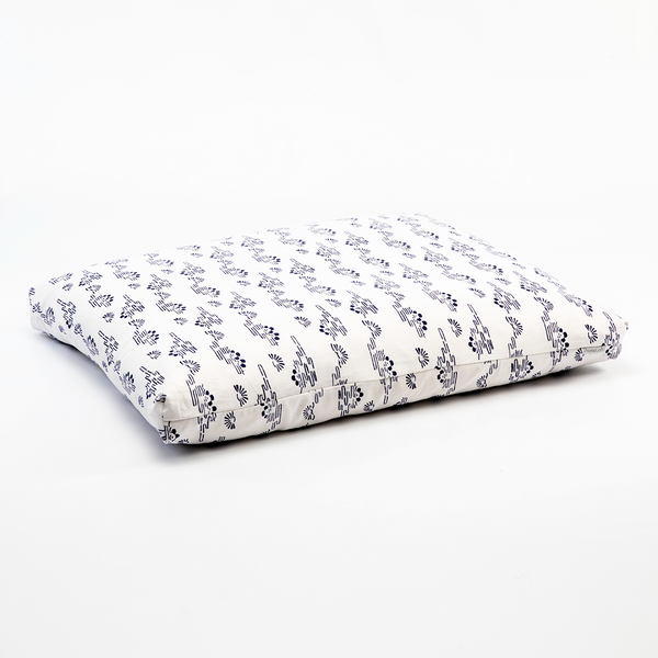 Organic Cotton Fill Navy Sunrise Zabuton Mat - Meditation Cushion