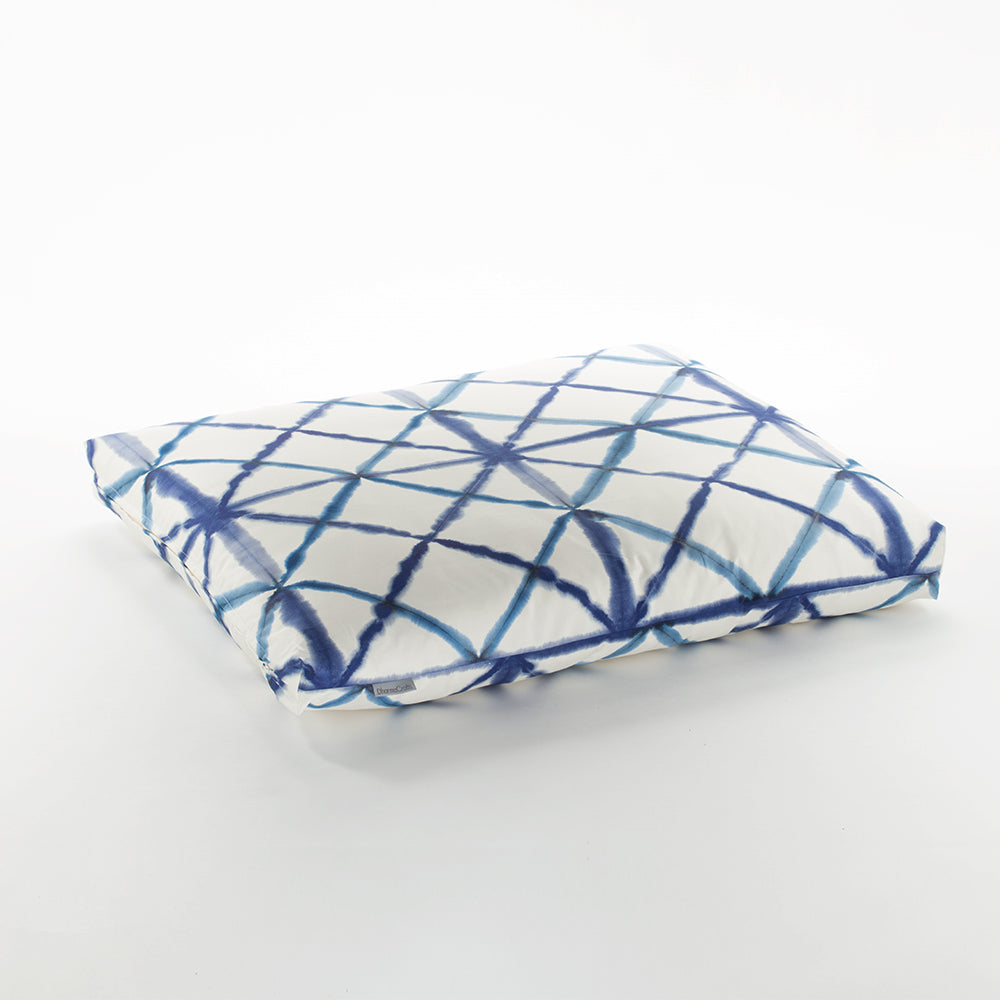 Blue Watercolor Geometric Zafu Zabuton Set
