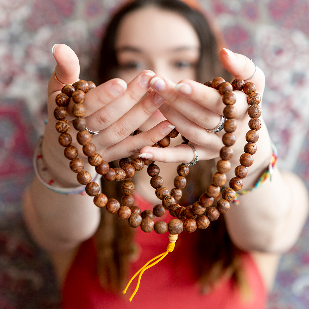 Indian Bodhi Seed Mala, 108 beads – DharmaCrafts