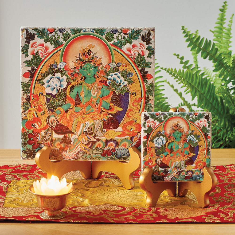 Green Tara Marble Art Tiles