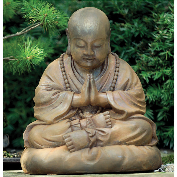 Resin Gassho Garden Monk Statue with Hands Placed Together | DharmaCrafts