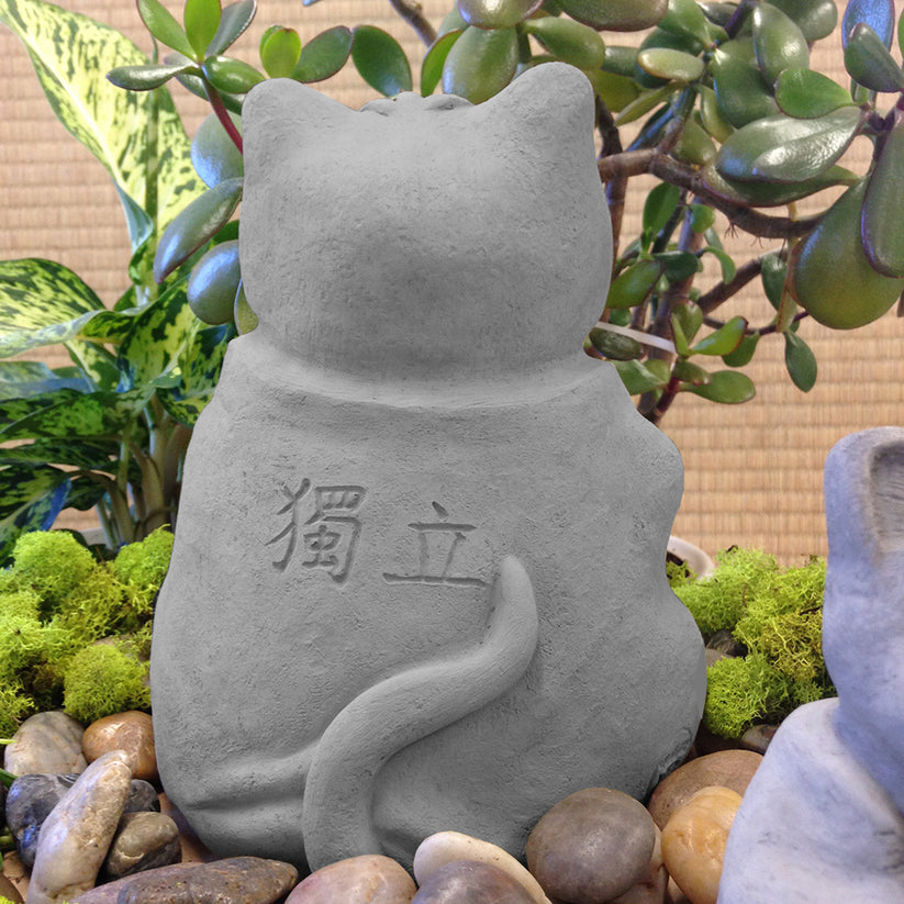 Zen Cat Garden Sculpture for Playfulness and Peace DharmaCrafts