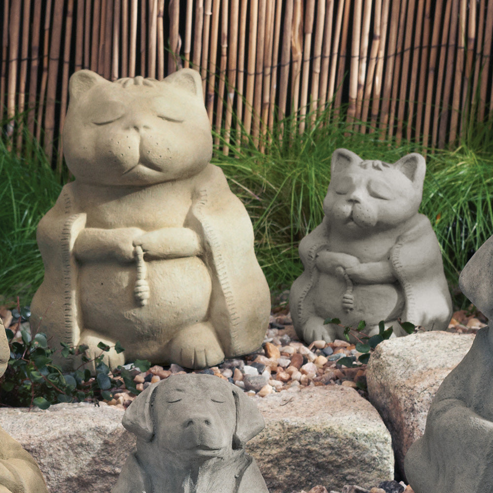 Zen Cat Garden Statue | DharmaCrafts