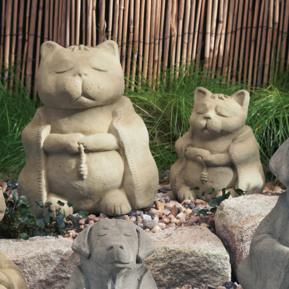 Zen Cat Garden Sculpture