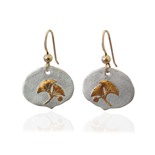 Golden Ginkgo Earrings