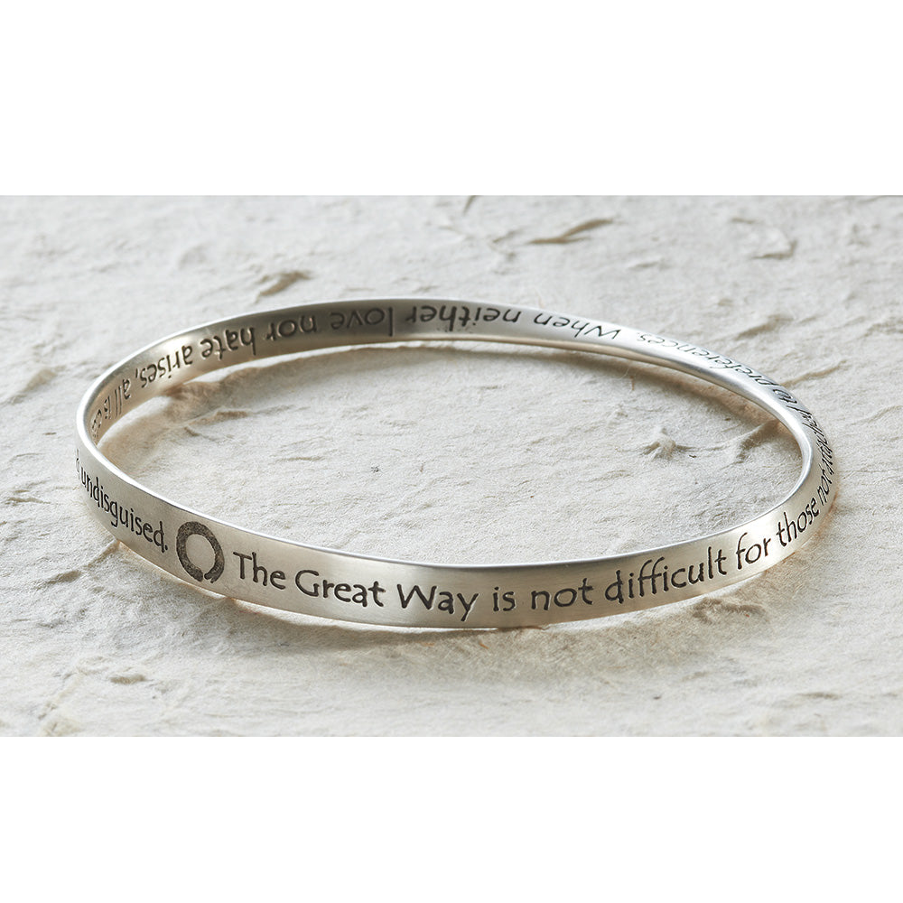 Great Way Bracelet, matte sterling silver