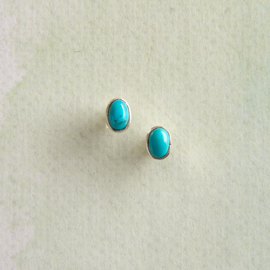 Turquoise Dot Earrings