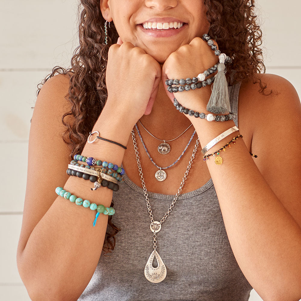 Beaded Sodalite OM Necklace