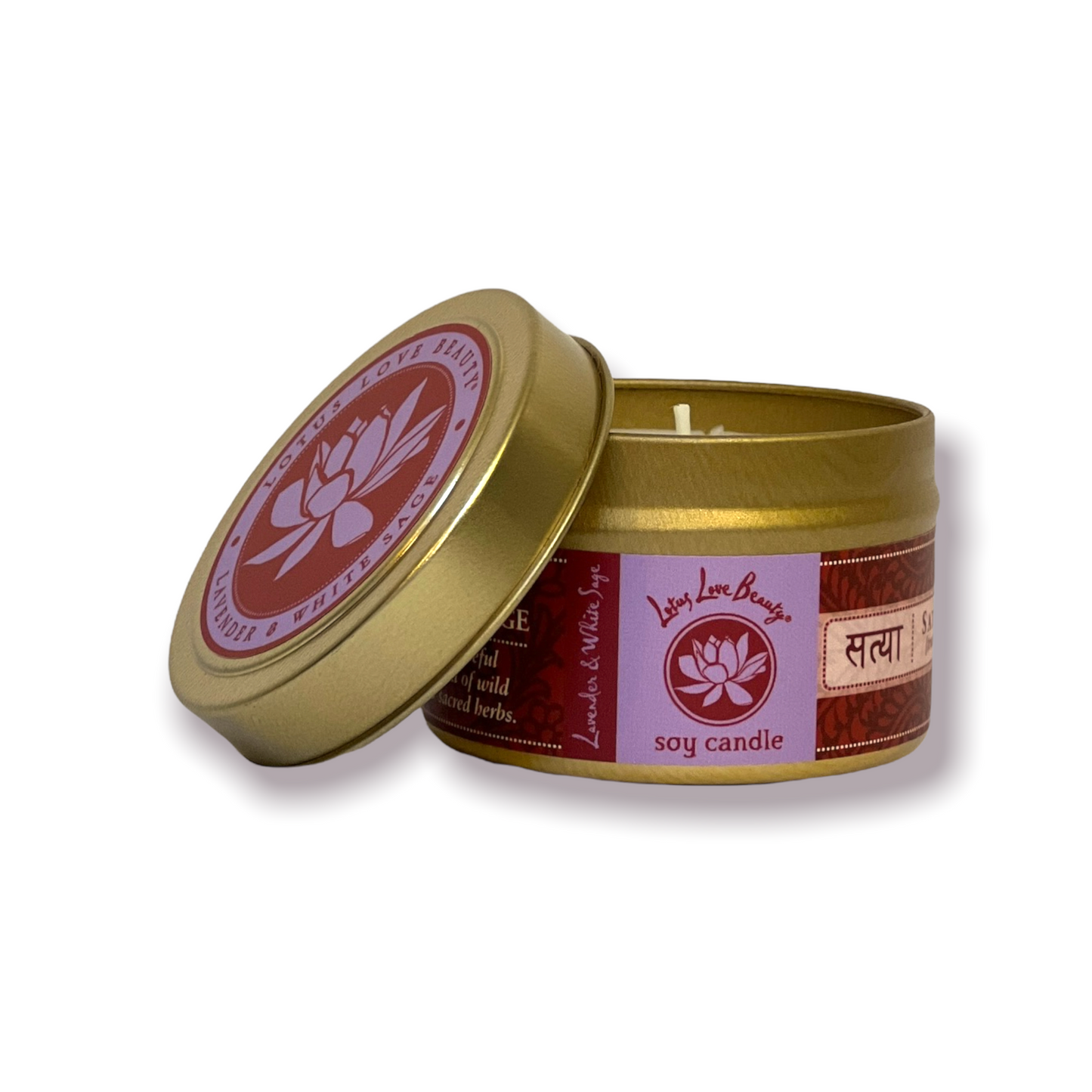 Lotus Love Tin Travel Candle