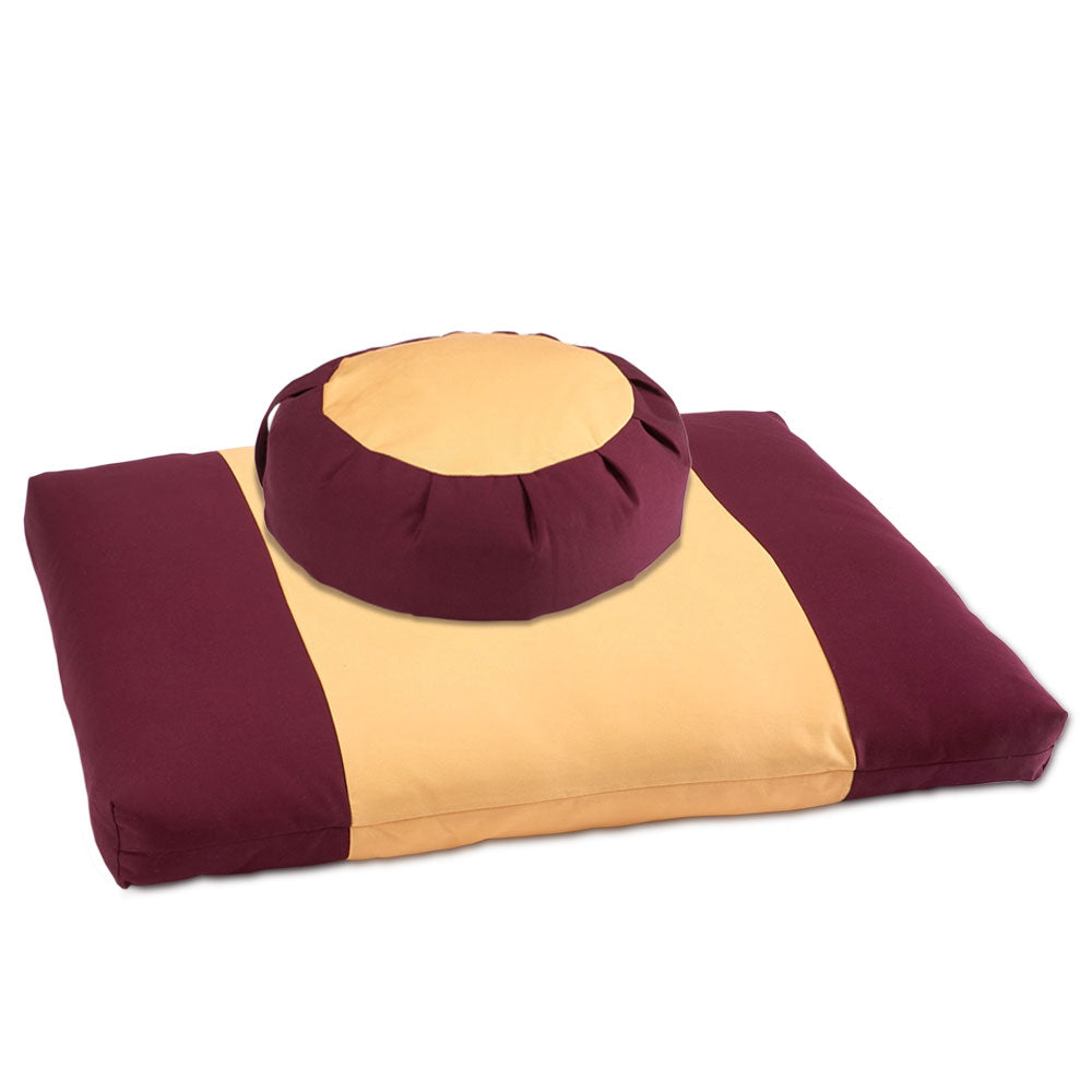 Organic Cotton Fill Tibetan Splendor Meditation Cushion Set DharmaCrafts organic-cotton-fill-tibetan-splendor-meditation-cushion-set-dharmacrafts