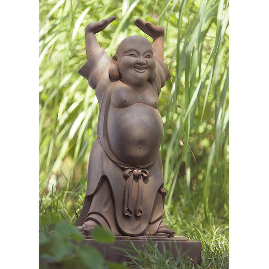Garden Hotei Statue, Zen Monk - Hand Cast | DharmaCrafts