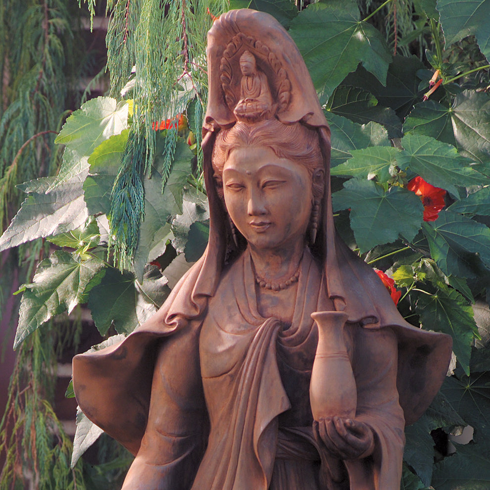 Garden Kuan Yin with Vessel Statue Buddha of Compassion DharmaCrafts