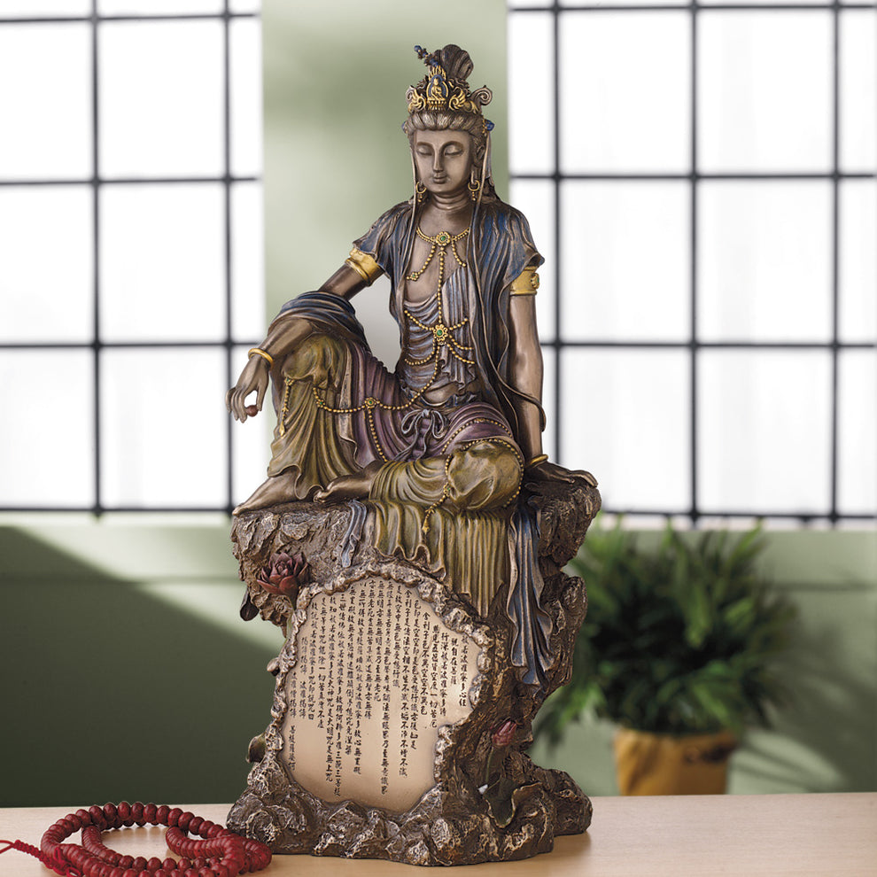 Heart Sutra Kuan Yin Statue of Compassion DharmaCrafts