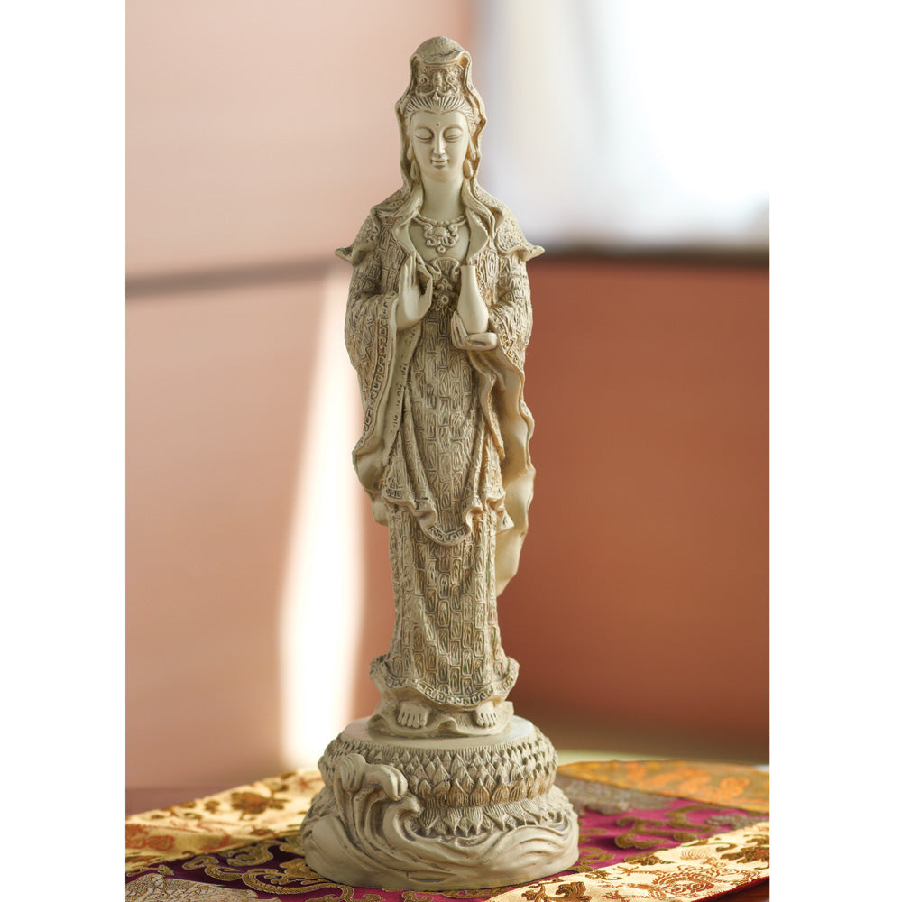 Standing Kuan Yin with Vessel Statue