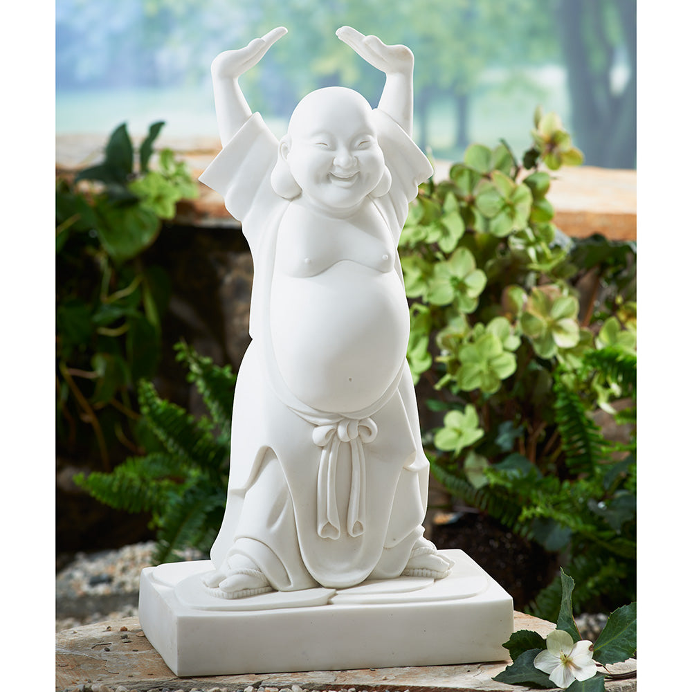 Marble Hotei Garden Statue