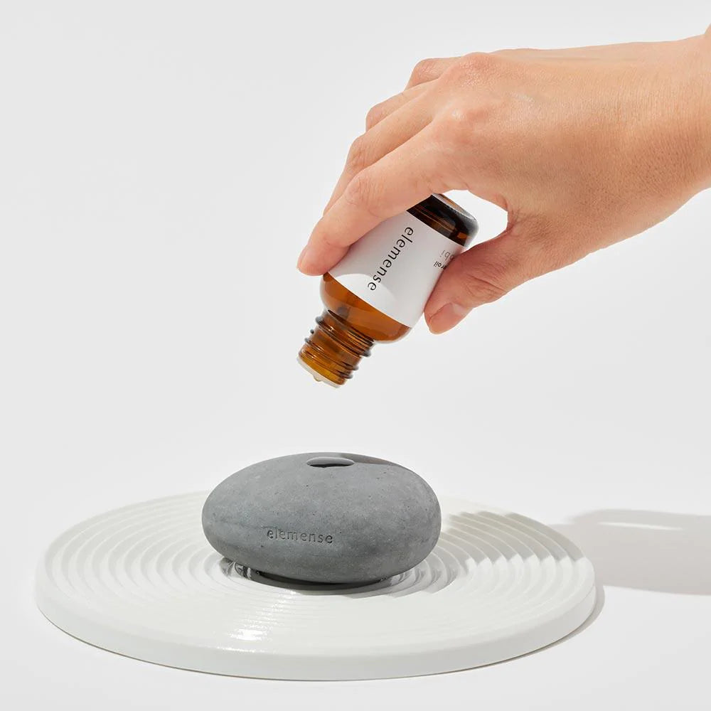 Essential Oil Porcelain Diffuser Tray with Stone - DharmaCrafts