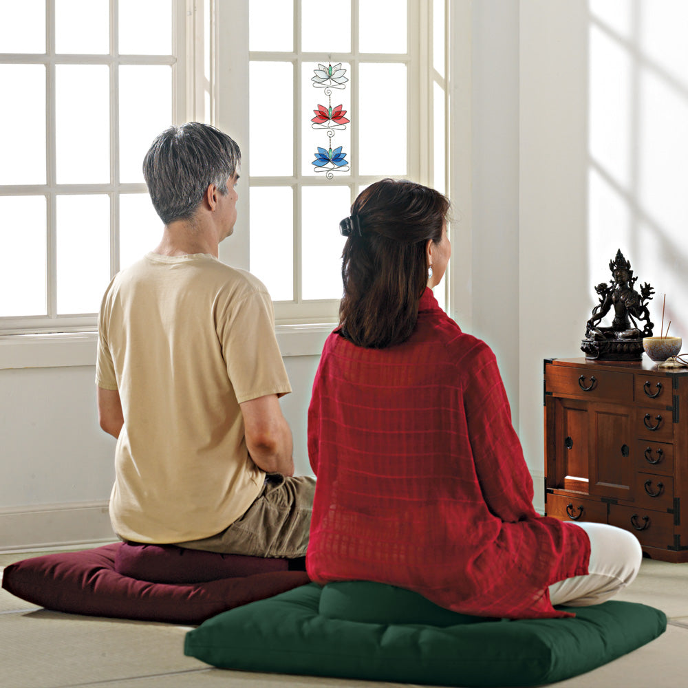 Organic Cotton Fill Studio Zabuton Cushion Meditation Mat DharmaCrafts